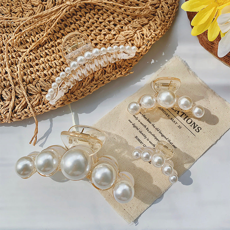 Luxury Pearl Hair Claw Clips.